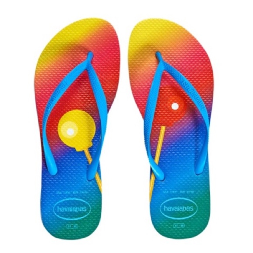 Havaianas Red and Yellow Sandals Vibrant Flip-Flops